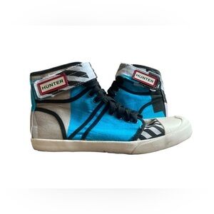 Hunter Sneakers Original Dazzle High Top Canvas Abstract Print Women's 7 EUC